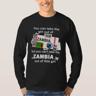 Camiseta Zambia Boarding Pass  Zambia Girl  Zambia