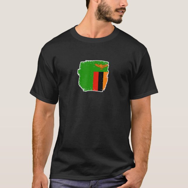 Camiseta Zambia Proud Zambian Flag 2 (Frente)