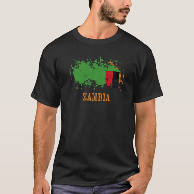 Camiseta Zambian enthusiasts for Zambia and Zambia   (Frente)