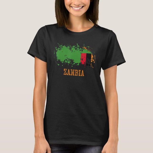 Camiseta Zambian enthusiasts for Zambia and Zambia (Frente)