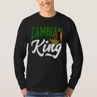 Camiseta Zambian King Zambian Zambia Zambian Flag