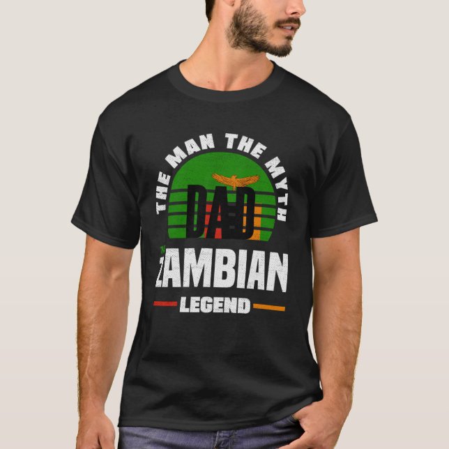 Camiseta Zambian Zambia Zambian Flag Fathers Day (Frente)