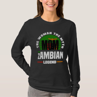 Camiseta Zambian Zambia Zambian Flag Mothers Day