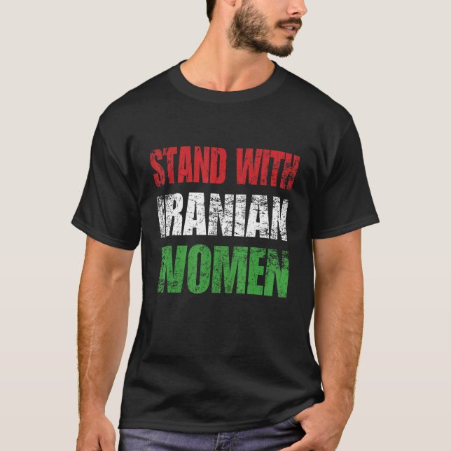 Camiseta Zan Zendegi Azadi Mulher Persa Mão Liberdade (Frente)
