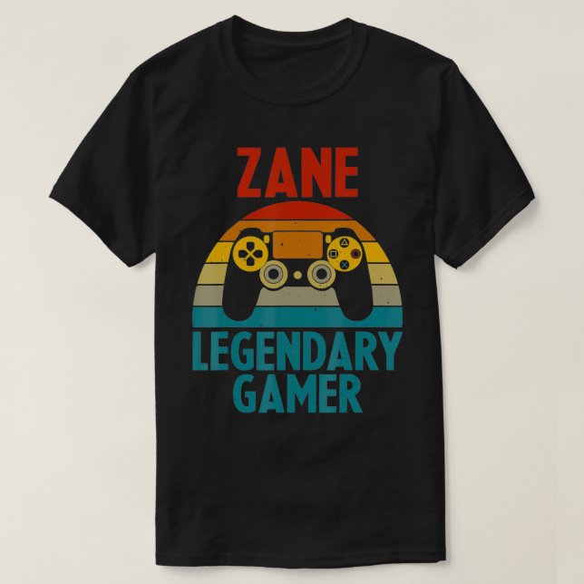 Camiseta ZANE Gift Name Personalizado Funny Gaming Geek Bir (Frente do Design)