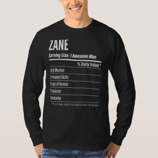 Camiseta Zane Servindo Dimensões Calorias do Rótulo Nutrici