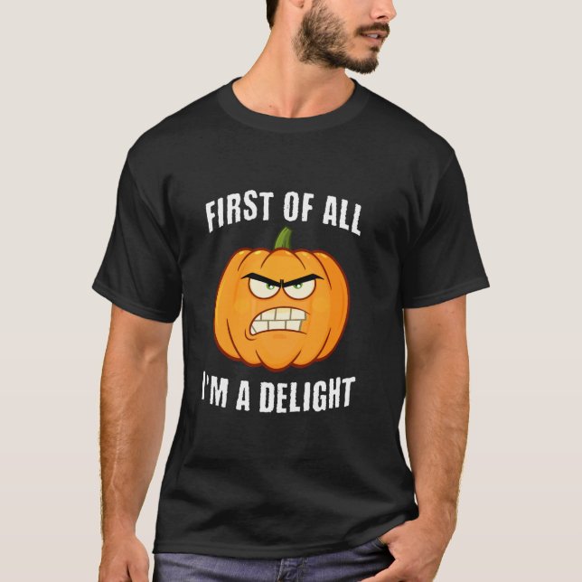 Camiseta Zangado JACK O LANTERN Pumpkin antes de tudo que s (Frente)