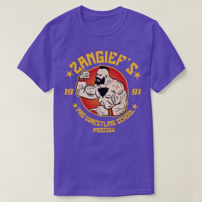 Camiseta Zangiefs prowrestling School (Frente do Design)