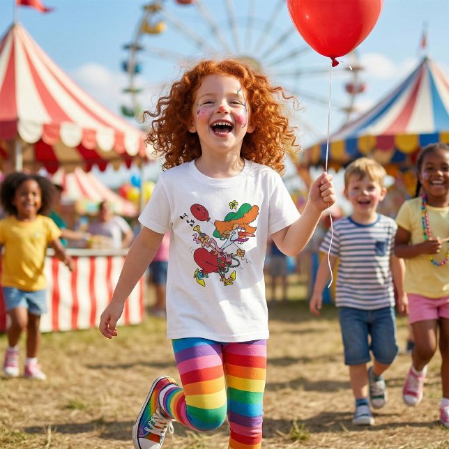 Camiseta Zany Woman Running Clown (Criador carregado)