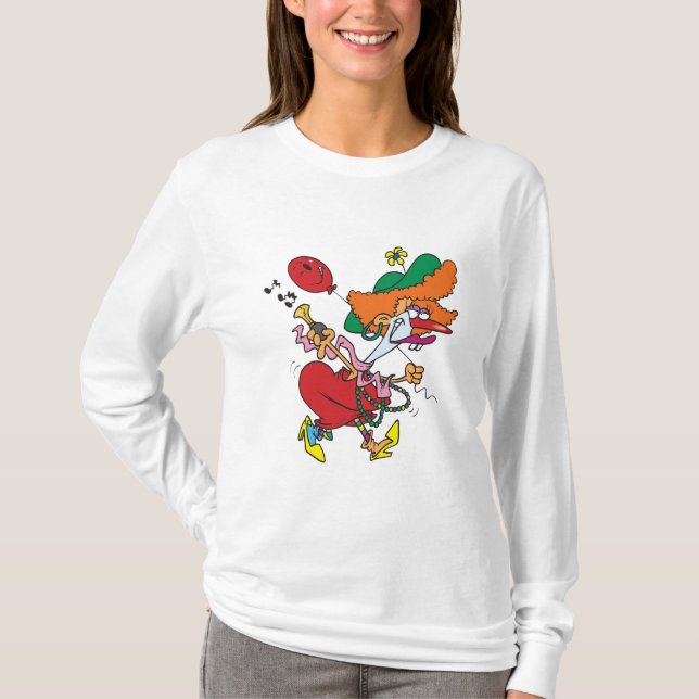 Camiseta Zany Woman Running Clown (Frente)