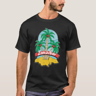 Camiseta Zanzibar Palm Beach Surfing Souvenir Beach Vacatio