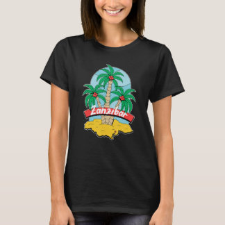 Camiseta Zanzibar Palm Beach Surfing Souvenir Beach Vacatio