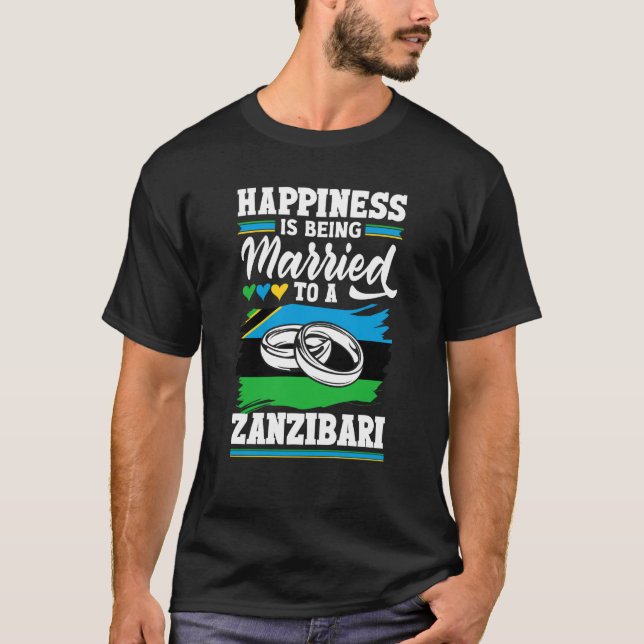 Camiseta Zanzibar Sinaliza Que A Felicidade Está Sendo Casa (Frente)