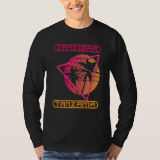 Camiseta Zanzibar Tanzânia Palma Retro Oceano Férias S