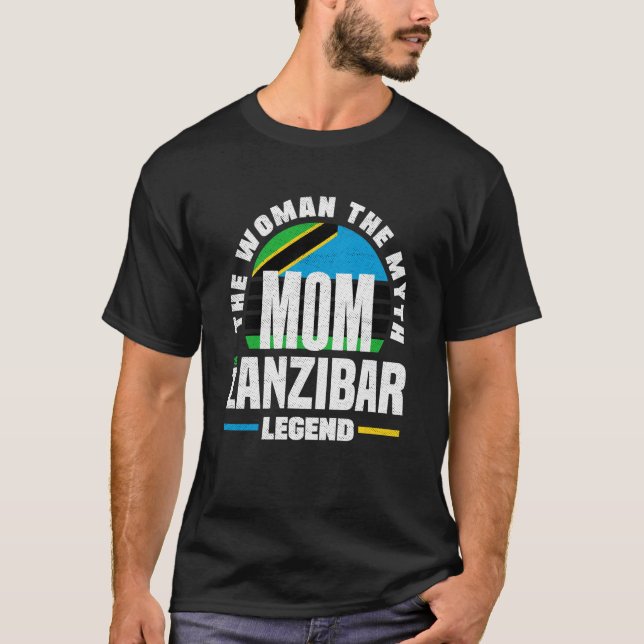 Camiseta Zanzibar Zanzibari Zanzibar Flag Mothers Day (Frente)