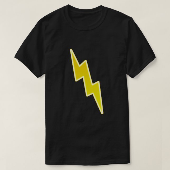 Camiseta Zap - o parafuso de relâmpago amarelo (Frente do Design)