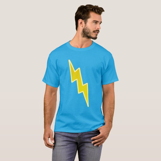 Camiseta Zap - o parafuso de relâmpago amarelo (Frente Completa)