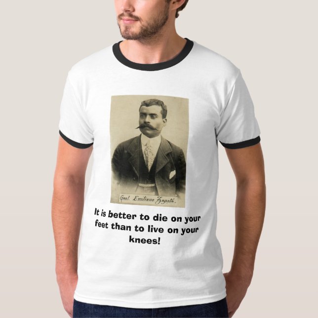 Camiseta zapata, é melhor morrer em seus pés do que t… (Frente)