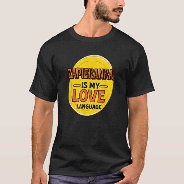 Camiseta Zapiekanka é a minha língua de amor Pizza Foodie P (Frente)