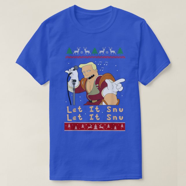 Camiseta Zapp Brannigan Deixa-o passar o Natal (Frente do Design)