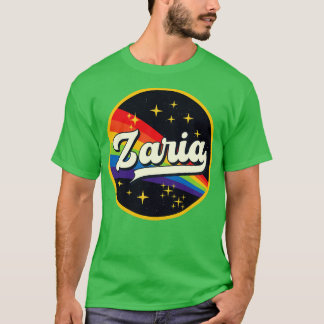 Camiseta Zaria Rainbow No Estilo De Vintagem Espacial