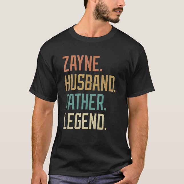 Camiseta Zayne Husband Padre Legend Dia de os pais Retro (Frente)