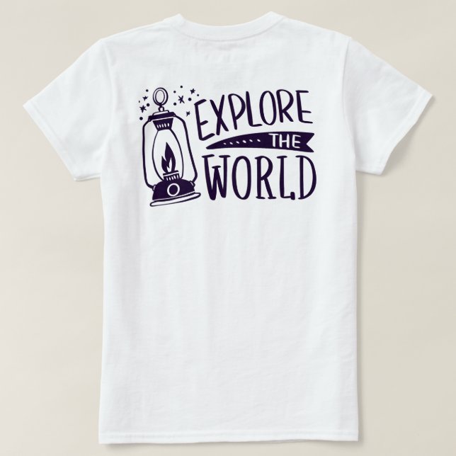 Camiseta Zazle T Shirt explora o mundo (Verso do Design)