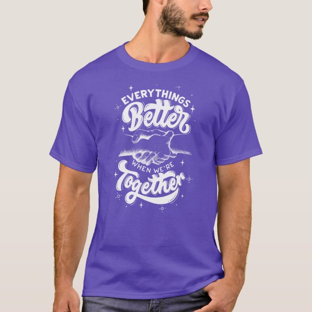 Camiseta Zazzle melhor & Juntos (Frente)