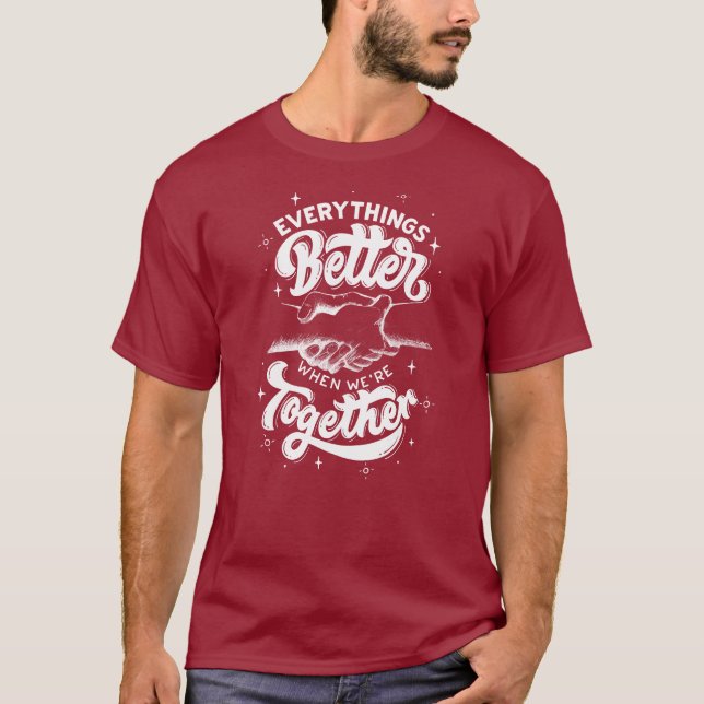 Camiseta Zazzle melhor & Juntos (Frente)