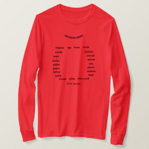 Camiseta ZAZZLE Nomes Nativos em Vestuário/ Todos os Tamanh