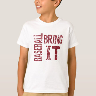 Camiseta Zazzle Unisex Kids Baseball Traga-O Tee (vermelho)