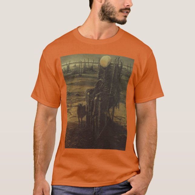 Camiseta Zdzislaw Beksinski menina retrô (Frente)