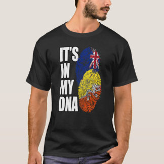 Camiseta Zealander And Bhutanese Mix DNA Flag Heritage