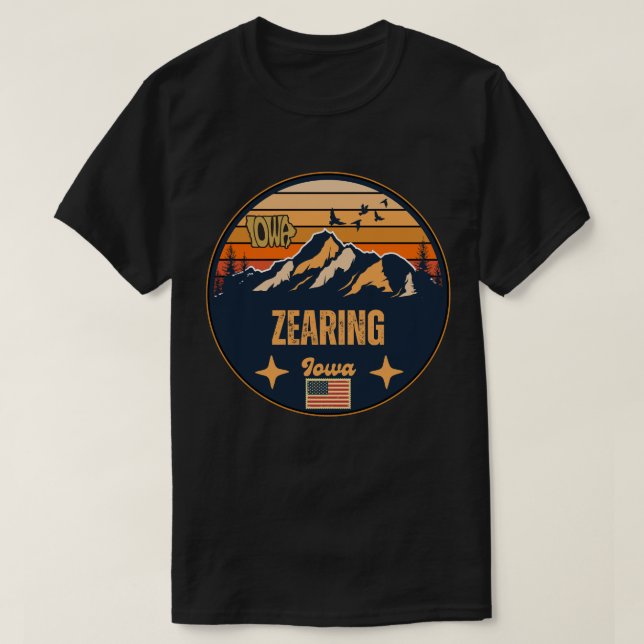 Camiseta Zearing, Iowa (Frente do Design)