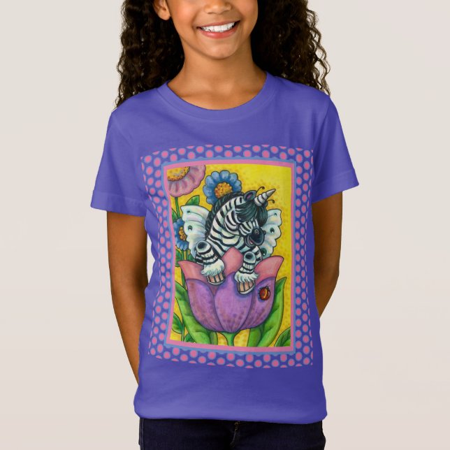 Camiseta ZEBO WHIMSYNICKER, ZEBRA UNICORN Fantasy (Frente)