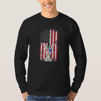 Camiseta Zebra American Flag Boys Raparigas Mulheres Quarto