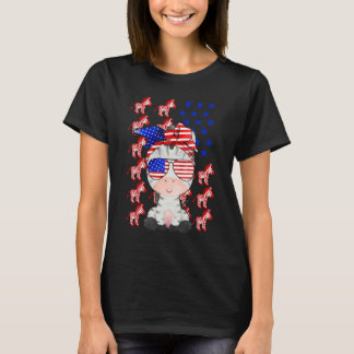 Camiseta Zebra American Flag Zebra Patriótico 4 De Julho