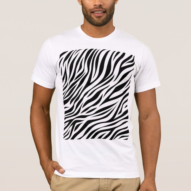 Camiseta Zebra Animal Skin Impressão Pattern-15391 (Frente)