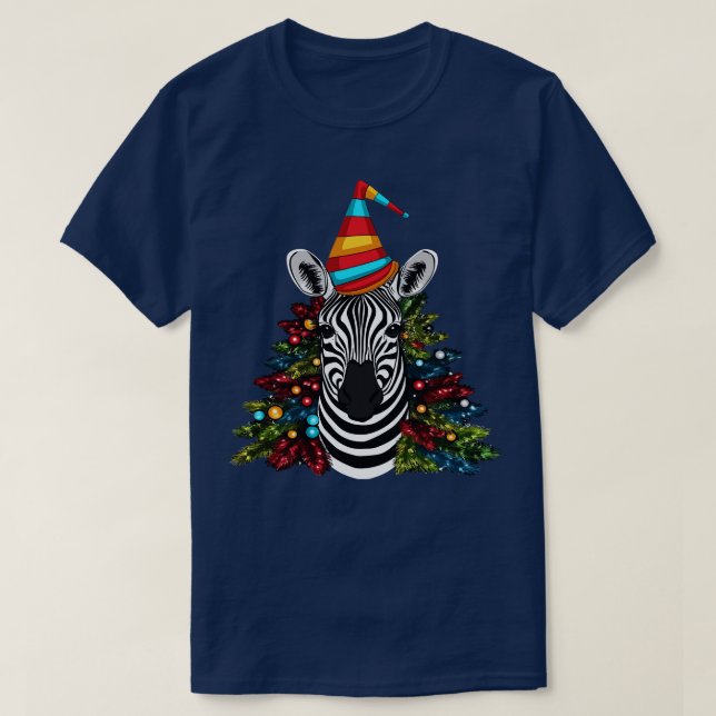 Camiseta Zebra Christmas (Frente do Design)