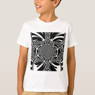 Camiseta Zebra circular Caleidoscópio Impressão de arte