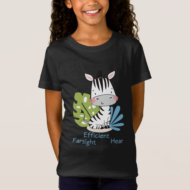 Camiseta Zebra - clarividente - Educar crianças (Frente)