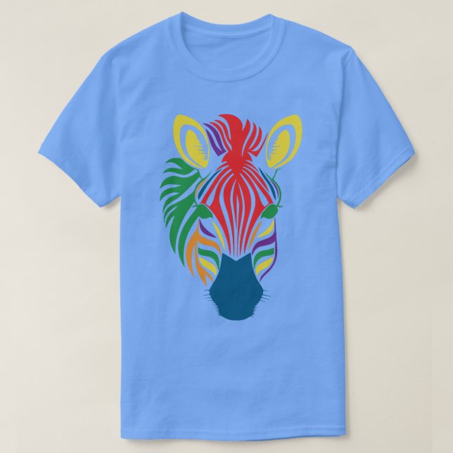 Camiseta Zebra Colorido 1 (Frente do Design)