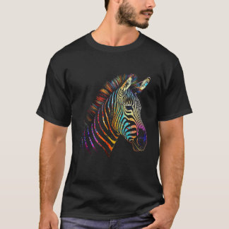 Camiseta Zebra Colorido Animal Zoológico Animal