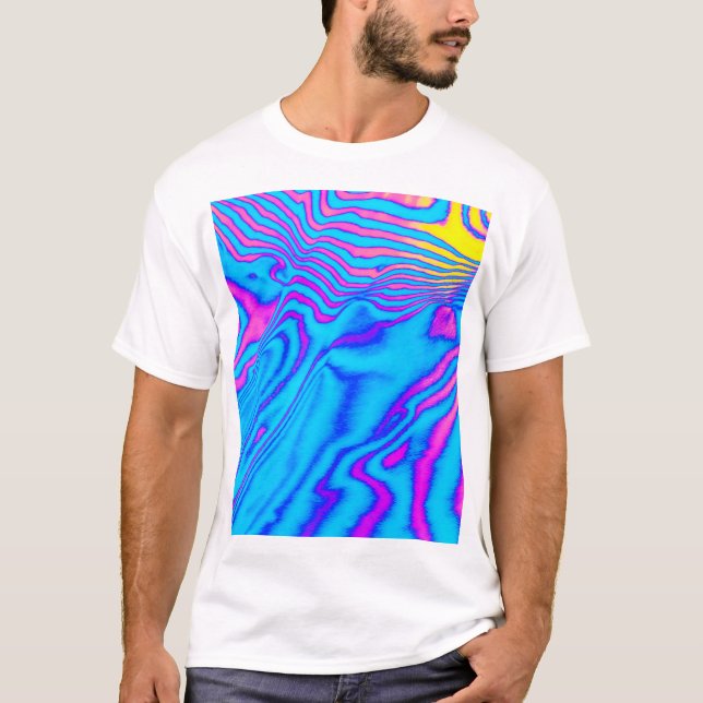 Camiseta Zebra com Listra Psicodélica (Frente)
