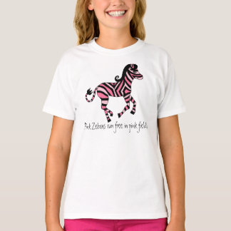 Camiseta Zebra cor-de-rosa