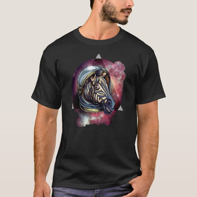 Camiseta Zebra Cosmica Zebra Zebra Zebra - Espaço Astronaut (Frente)