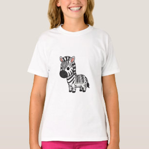 Camiseta Zebra de desenho animado listras de código de barr