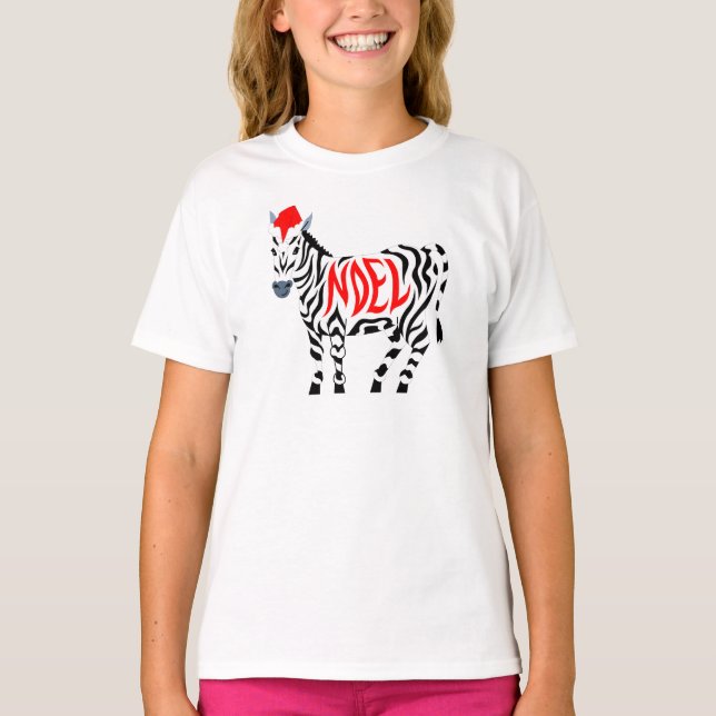 Camiseta Zebra de Noel do Natal (Frente)