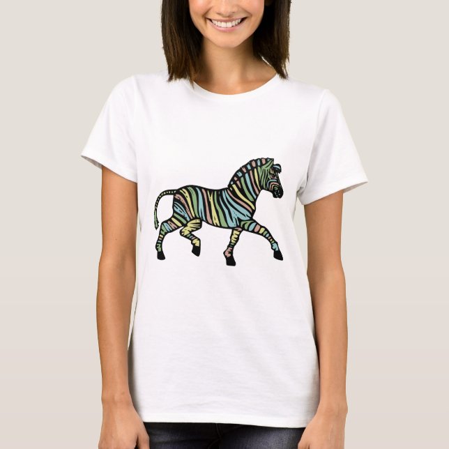 Camiseta Zebra de uma cor diferente (Frente)