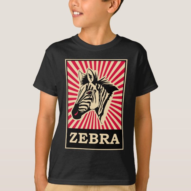 Camiseta Zebra do pop art (Frente)
